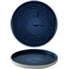 Piatto piano impilabile cm.21 blu plume churchill - piatti piani tondi