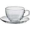 5 tazze the con piattino basic in vetro - teiere/ tazzine caffè e thé