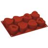 Pavoni Italia S.p.A. Stampo formaflex cuore 8 impronte mm 60x75x67 h 8 - stampi e tortiere