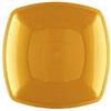 Gold Plast Spa Piatto piano quadrato pp- oro230mmx230mm - 25 pz - plastica