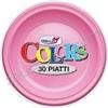 DOPLA SPA Piatto piano rosa 30 pz - carta&plastica