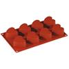 Pavoni Italia S.p.A. Stampo in siliconemultiporzione - 8 impronte cuore - stampi e tortiere