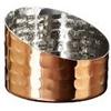 LEONE S.R.L. Contenitore inclinato in acciaio martellato, color rame - ø7x5 cm - 1 pz - accessori