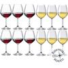 Bormioli Rocco S.p.A. Set di 12 bicchieri da vino - 6 divino rosso 53 cl + 6 divino bianco 44 cl - calici e bicchieri da tavola