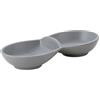 Coppa 2 scomparti melamina grigia 23.5 h.3.8cm - coppette / finger food
