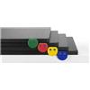 EUROCEPPI S.R.L. Tagliere polietilene nero con fermi colorati blu e viti inox cm. 40x30x2 - tagliere in politilene