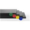EUROCEPPI S.R.L. Tagliere polietilene nero con fermi colorati gialli e viti inox cm. 40x30x2 - tagliere in politilene