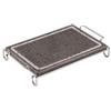 ILSA SRL Pietra lavica rettangolare invito con stand in acciaio cm 20x30 - pietre ollari