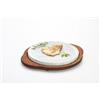 Pepper Style by Bisetti s.r.l. Pietra ollare tonda ø 30cm con base legno - pietre ollari