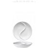 Piattino 2 scomparti bianco lucido 9,1×1,9 cm - coppette e finger food