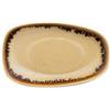 Piattino ovale cm 15x9,3 h.1,5cm ocra - coppette e finger food