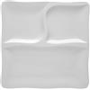 Piatto 3 scomparti gourmet cm. 27x27 - lubiana - piatti piani quadrati
