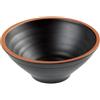 LEONE S.R.L. Coppetta tonda nera/terracotta melamina diam.cm.18.4x7.5h - ciotole
