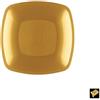 Gold Plast Spa Piatto dessert quadrato oro 18x18 - 12pz - carta&plastica