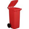 Mobil Plastic S.p.A. Bidone raccolta diff.rosso+pedale+anello+aste - bidoni spazzatura