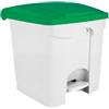 Contenitore a pedale con coperchio verde 30 lt - bidoni spazzatura
