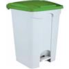 Contenitore a pedale con coperchio verde 45 lt - bidoni spazzatura