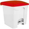 Contenitore a pedale con coperchio rosso 30 lt - bidoni spazzatura