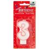 FLORIDA di Vita Luigina e Lamberto s.n.c Candelina numerale per compleanno n.3 rossa - outlet!