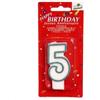FLORIDA di Vita Luigina e Lamberto s.n.c Candelina numerale per compleanno n.5 blu - candele