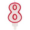 FLORIDA di Vita Luigina e Lamberto s.n.c Candelina numerale per compleanno n.8 rossa - outlet!