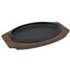 ILSA SRL Piatto ovale a servire cm.32x22 con vassoio in legno - pietre ollari