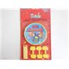 FLORIDA di Vita Luigina e Lamberto s.n.c Set per torta giallo 6 candele e 6 supporti con scritta - candele