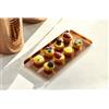LEONE S.R.L. Vassoio in acciaio con lati martellati, finitura color rame 30,5x21x1,3 cm - vassoi