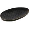 ILSA SRL Vassoio ovale nero matt cm 33x19 - stoneware - piatti piani rettangolari