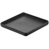 LEONE S.R.L. Vassoio quadrato nero in melamina con bordi dritti 18x18x2 cm - piatti