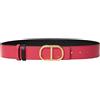 TWINSET Cintura double face in pelle - Rosso e nero