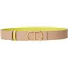 TWINSET Cintura double face in pelle - Giallo e dorato