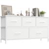 SONGMICS BELLAH Collezione - Cassettiera Camera da Letto, Mobile con Cassetti, Acciaio, Cabina Armadio Ingresso Soggiorno, 5 Cassetti, Moderno, Bianco Nuvola e Bianco Neve LGS322WH01