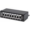 Intellinet 720908 pezzo di pannello (CAT6A PATCH PANEL 8-PORT FTP - DESKTOP SHIELDED TOP/PUNCH DOWN)