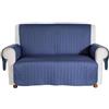 Caleffi Bicolor Copridivano Salvadivano, Cotone, Blu, 1 Posti, 78203