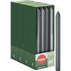 Bolsius Essentials - Candele a punta liscia - antracite - 23 cm - 32 pezzi - candele decorative - senza olio di palma