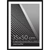 Americanflat Cornice 35x50 cm Nera - Cornice 30x45 cm con Passepartout o 50x35 cm Senza Passepartout - Portafoto con Bordo Sottile in PVC e Pannello Protettivo in Plastica