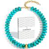 LILIE&WHITE Collane Colorate e Spesse con Perle per Donne, Girocollo da Spiaggia, Collana Arcobaleno in Resina, Gioiello Regalo per Donne, Medio, Ottone, Non pietra preziosa