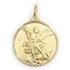 De Bussy Medaglia ciondolo di San Michele Arcangelo in argento sterling ricoperta in oro da 18 kt. San Michele Arcangelo, difendaci nella lotta