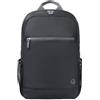 HP Zaino per Notebook fino a 15.6", Diverse Tasche Interne e Esterne, Vani e Scomparti Imbottiti, Resistente all'Acqua, Comodo e Durevole, Creato con Materiale Riciclato, Grigio/Nero