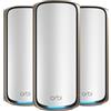 NETGEAR Mesh WiFI | WiFi Mesh 7 | Router + 2 extender satellitari| funzioni di sicurezza | fino a 27 Gbps| copre 660 m2, 200 dispositivi| quad-band | porta Internet da 10 GB (RBE973S)| Kit da 3 Bianco