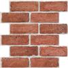 COMSTICKC Mattoni 3D Adesivi Murali Rosso, 10 Pezzi 30 x 30cm, Alta qualità PVC Pannelli Adesivi per Pietra 3D, Pannelli Decorativi per Soggiorno, Bagno, Cucina