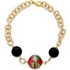 LE PERLE DI CALTAGIRONE Bracciale vesta in ottone e ceramica