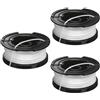 ReachMall Confezione da 3 bobine per decespugliatore con filo da 1,65 mm per Black Decker Gh Lst St Gl Series taglio erba manutenzione giardino sostituzione