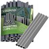 KRUMAD, 20 clip di fissaggio per strisce frangivista, guide in PVC per protezione privacy, resistenti ai raggi UV, clip per recinzione, protezione da sguardi indiscreti, resistenti alle intemperie
