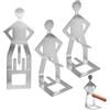 Zuahaly 3 supporti per salsicce alla griglia in acciaio inox, originale supporto umanoide per salsicce, accessori innovativi per barbecue a gas e a carbonella, utensili da cucina Hot Dog per campeggio