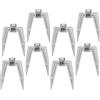 DEEPCRAFF Set 8 Pezzi Forchette per Pollo in Acciaio Inossidabile con Viti, Accessori per Girarrosto da Barbecue, Facile Installazione, per Grigliate a Casa e Picnic
