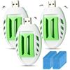 XEERUN 3 tappi per zanzare, USB portatile, repellente elettrico per zanzare Killer, insetticida elettrico con 120 compresse repellenti per zanzare, prese elettriche, per escursioni, attività all'aperto