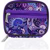Serfeymi Portapillole settimanale da viaggio, portapillole da borsa con portapillole rimovibile da 7 giorni, elegante organizer da viaggio per medicinali, vitamine, integratori - Viola 01