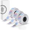 ORGSTA Etichette Adesive autoadesive piccole per S001 | 14x40mm x150pcs x3Roll,Argento brillante Adesivo Gap